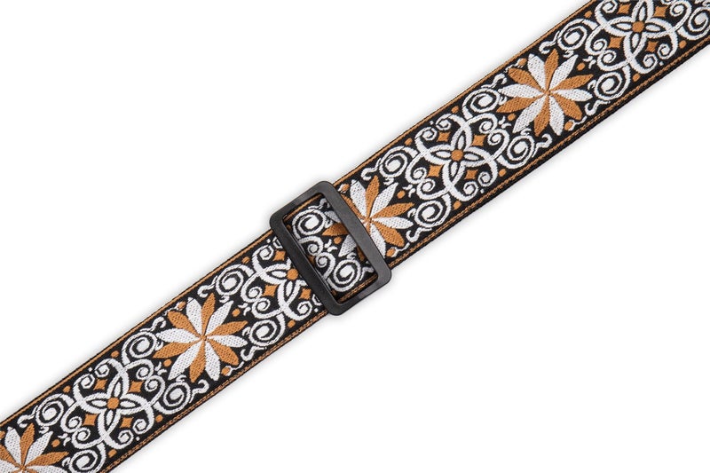Levy's Leathers 2" Hootenanny Jacquard Weave Banjo Strap with Tri-Glide Height Adjustment; Tan (M10HT-13) - Image 3